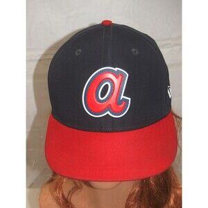 Atlanta Braves MLB Hat New Era 7 3/8 (L) 59fifty Fitted Cap Throwback Unisex Hat